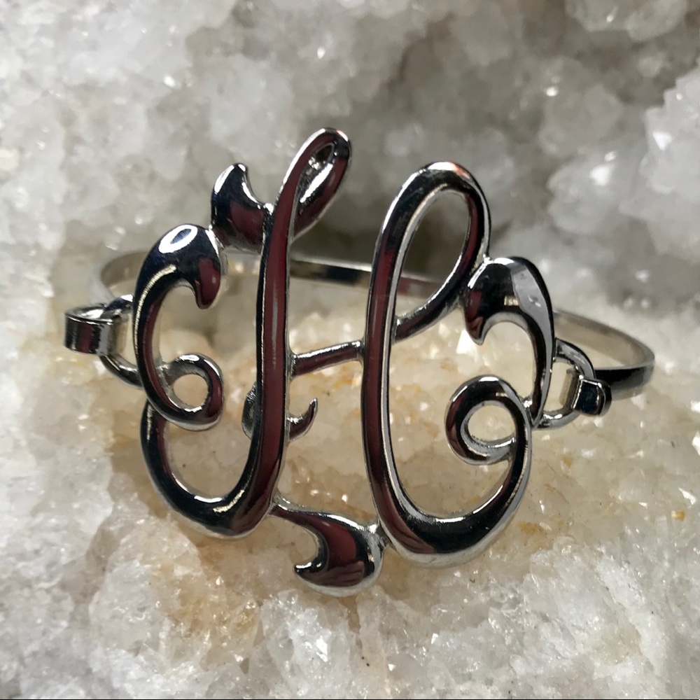 🆕”H” Initial Silver Bracelet